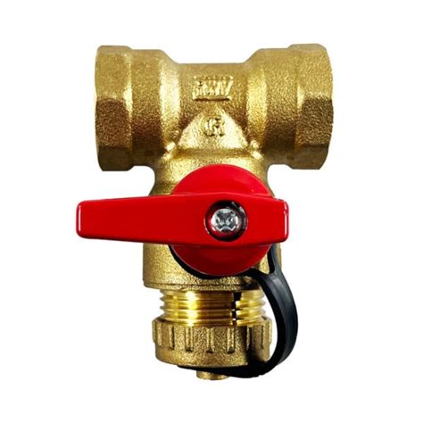 T Tee Drain Valve Red White Valve Corp