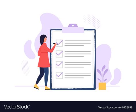 Planning Checklist Concept Task Day And Business Vector Image