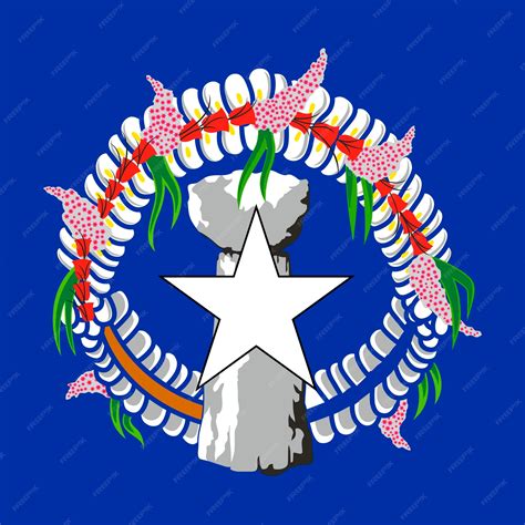 Premium Vector Northern Mariana Islands Flag Official Colors Vector Illustration