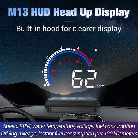 Wiiyii M Hud Obd Head Up Display Car Mph Auto Electronics Detector