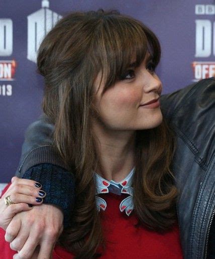 Jenna Coleman Half Up Do Hairstyles With Bangs Jenna Coleman Hair