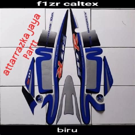 Jual Stiker Striping Liz Body Fullset Motor Yamaha Fiz R Caltek Biru