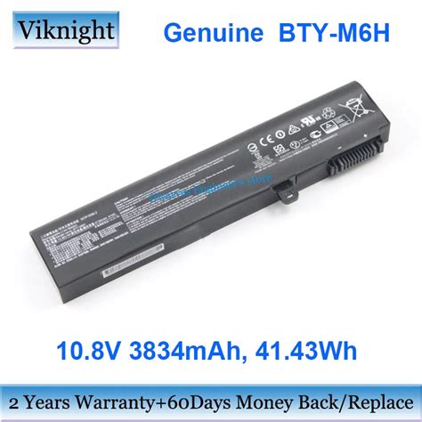 Genuine Bty M H Laptop Battery For Msi Gl Gl Qe Ge Gl Mvr Rfx