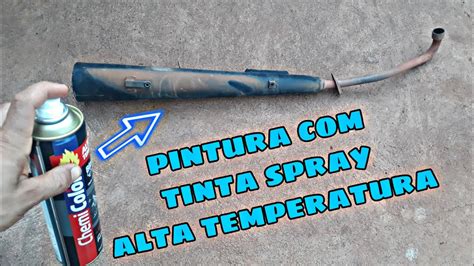 Escapamento Da Moto Pintei Tinta Spray Alta Temperatura Como Pintar