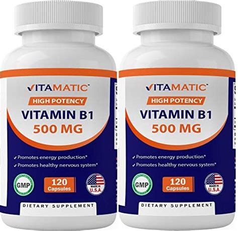 Amazon Nutricost Vitamin B1 Thiamine 500mg 120 Capsules