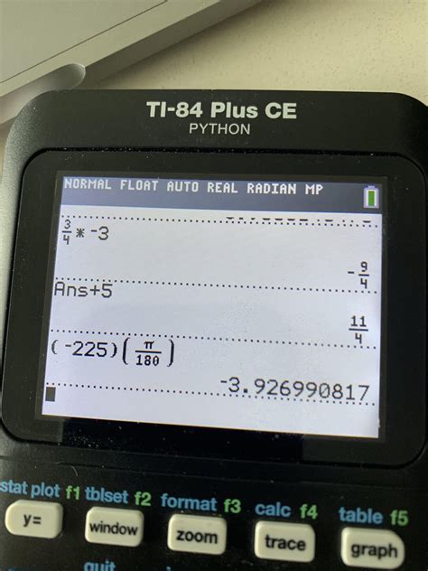 How To Convert Decimal Radians To Fraction On Ti 84 R Calculus