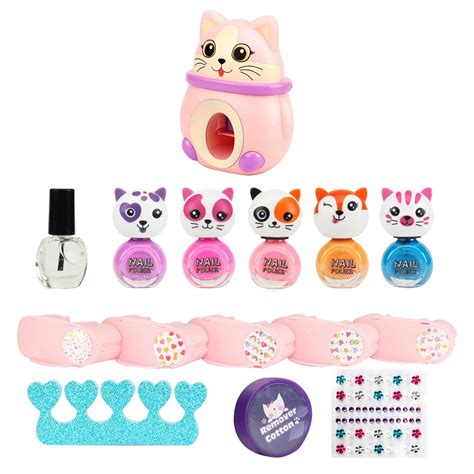 Nail Art Kit For Girls Kids Nail Polish Set With Nail Dryer Sticky