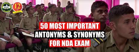 Most Important Antonyms And Synonyms For NDA Exam