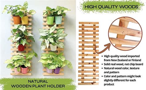 Amazon Shoplala Wooden Wall Planter Pack Wall Hanging Planters