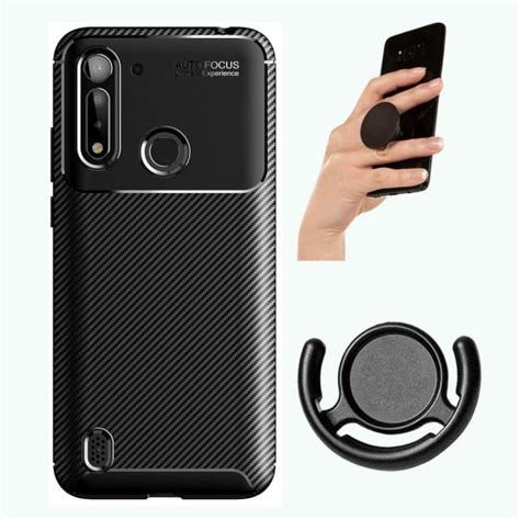 Antiimpacto Capa Rugged Carbon Popsocket Suporte Mulfifunção Moto