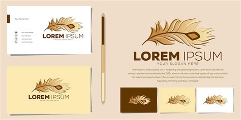 Premium Vector Peacock Feather Logo Design Template