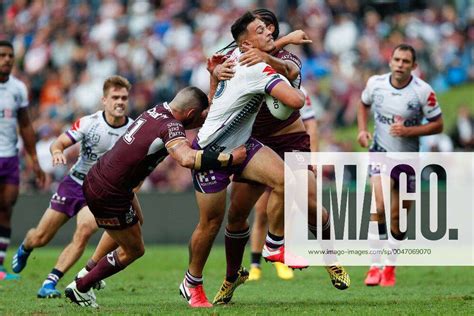 Nrl Sea Eagles Storm Tino Fa Asuamaleaui Of The Storm Is Tackled By