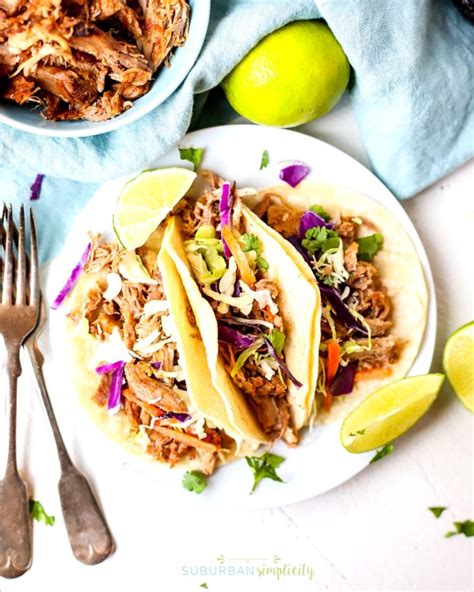 Easy Crock Pot Pulled Pork Tacos Suburban Simplicity