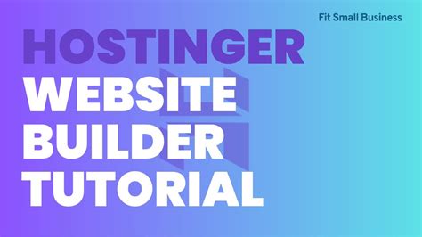 Hostinger Website Builder Tutorial 2023 How To Build A Website On