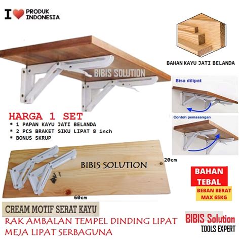 Jual Meja Lipat Dinding Rak Ambalan Tempel Dinding Lipat Harga 1 Set