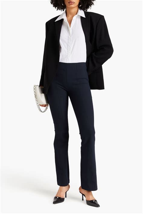 Rag Bone Simone Stretch Cotton Twill Flared Pants The Outnet