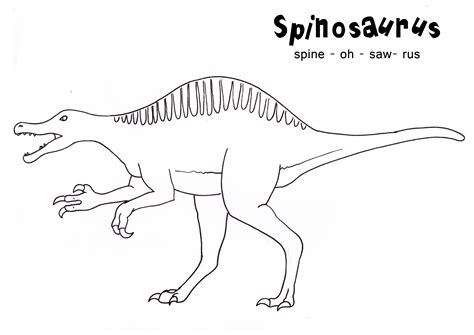 Spinosaurus Coloring Page To Print K5 Worksheets