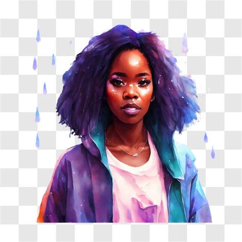 Descarga Ilustración Artística De Mujer Negra Con Cabello Teñido Pngs En Línea Creative Fabrica