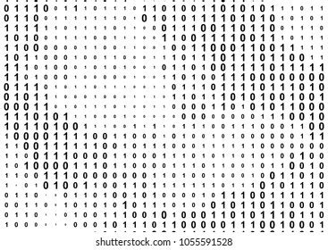 Flat Binary Code Screen Listing Table Stock Vector Royalty Free