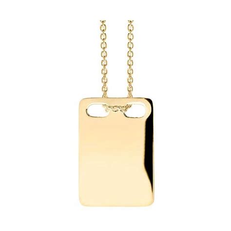 Aveny Classic Id Tag Vedh Ng Karat Guld