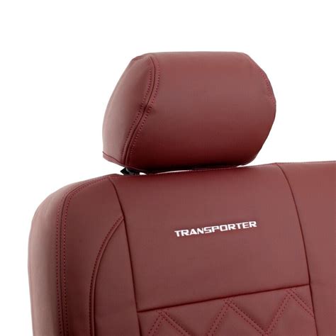 VW TRANSPORTER T6 T6 1 SHUTTLE REAR SEAT COVERS LEATHERETTE LOGO