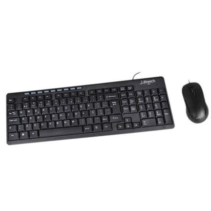 LIFETECH Conjunto Teclado E Rato Basic Multimedia Fios Preto