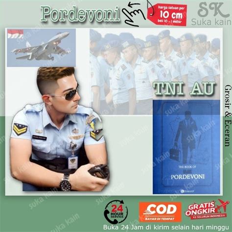 Jual Pordevoni Kain Bahan Seragam Polri Satpol PP TNI AU Harga Per 10