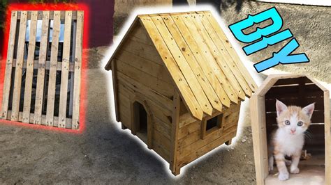 Pet House Diy How To Build A Cat House From Pallet Wood Youtube