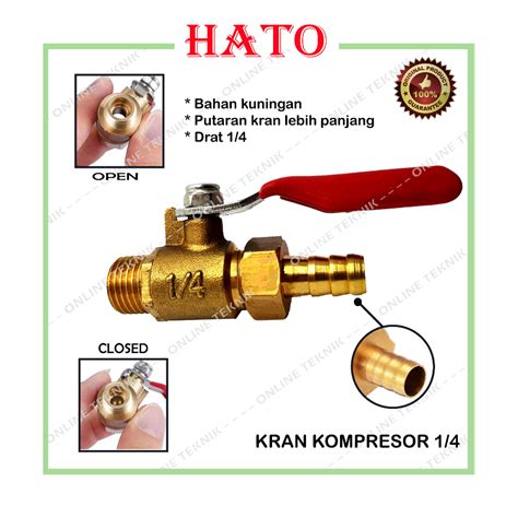 Jual HATO Kran Angin Kompresor 1 Per 4 0 25 Shopee Indonesia