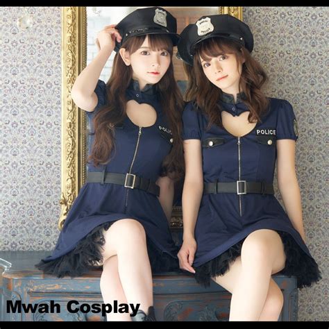 コスプレ ハロウィン 2022 ポリスガール Police コスプレ衣装 3点セット 谷間ハートデザインかっこかわいいポリスコスチュームセット 通販 Lineポイント最大05get