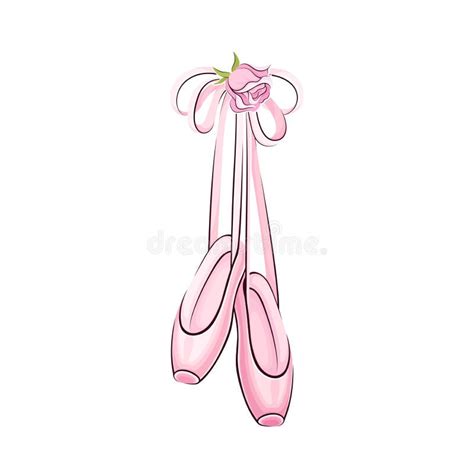 Pink Pointe Shoes Stock Vector Illustration Of Slippers 49904838