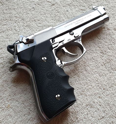 Beretta M F Chrome Stainless Silver Gbb Pistol Tokyo Marui Gas