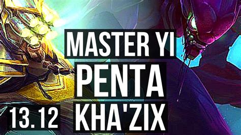 Master Yi Vs Kha Zix Jng Penta Rank Yi Solo Kills Legendary