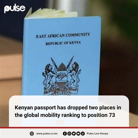 Pulse Kenya On Twitter Kenyan Passport Has Dropped Two Places In The Global Mobility Ranking