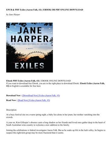 PDF EPub Exiles Aaron Falk 3 Jane Harper By EkkehartBuhr Issuu