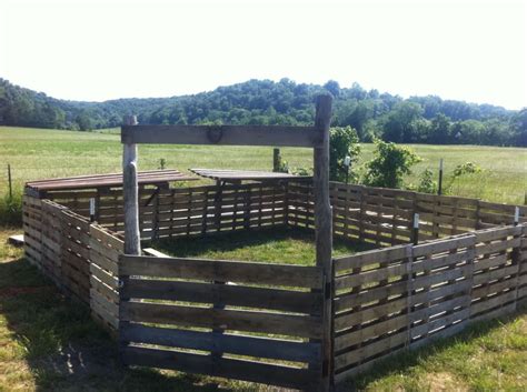 Goat Housing PALLETS Round Pen Made Of Pallets Make It With Pallets