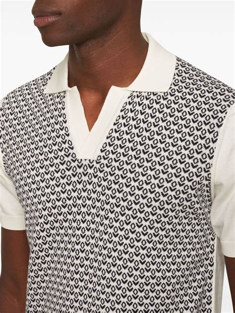 Orlebar Brown Playera Tipo Polo Horton Mosaic Blanco Farfetch Mx