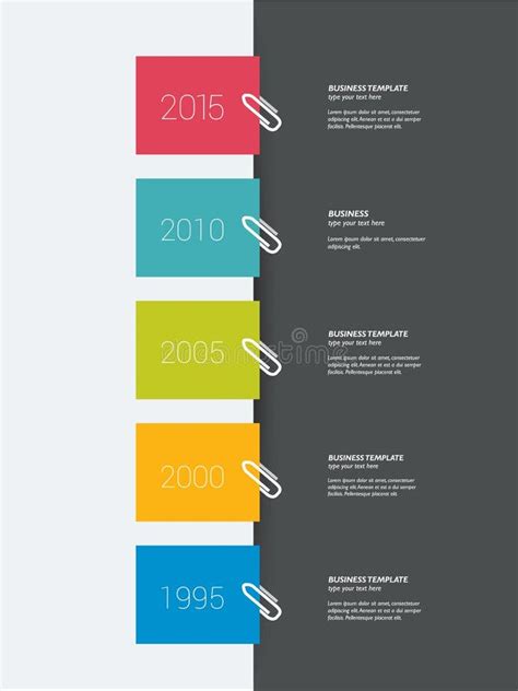 Infographic Light Timeline Report Template With Circles Stock Vector