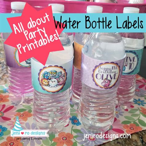 Printable Water Bottle Labels Are Easy And Fun To Use At Your Next Party