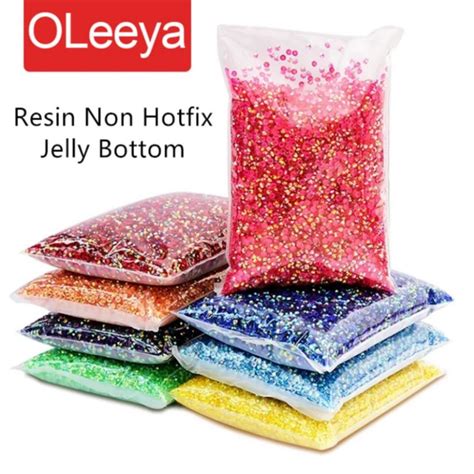 Oleeya Atacado Resina N O Hotfix Strass Transpare Ab Flatback Cristal