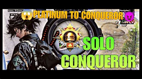 DAY 1 HOW TO GET CONQUEROR IN SOLO NEW SEASON BGMI SOLO