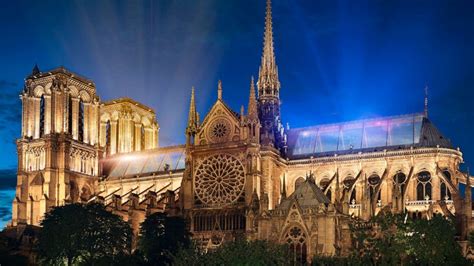 Notre Dame Proposals Envision Green Roof Glass Spire Beam Of Light