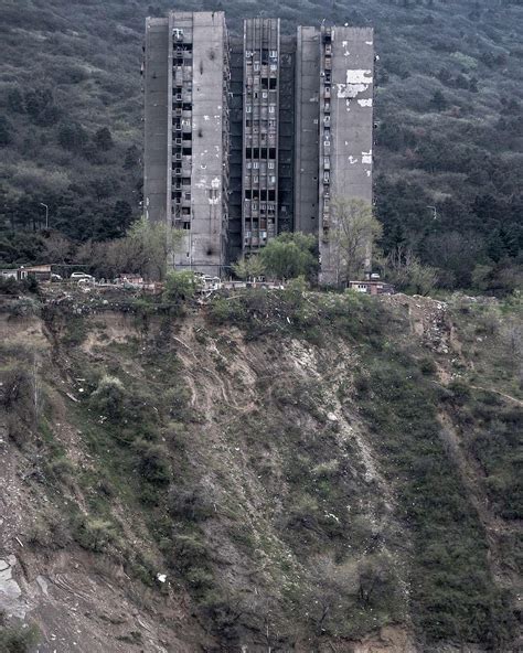 State University Campus dormitory, Tbilisi, Georgia, Built in the 70s ...