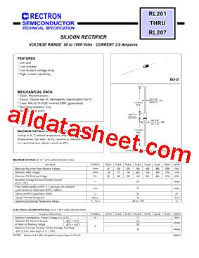 Rl Datasheet Pdf Rectron Semiconductor