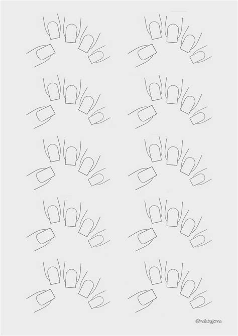 N A I L S B Y J E M A Blank Nail Template For Your Nail Art