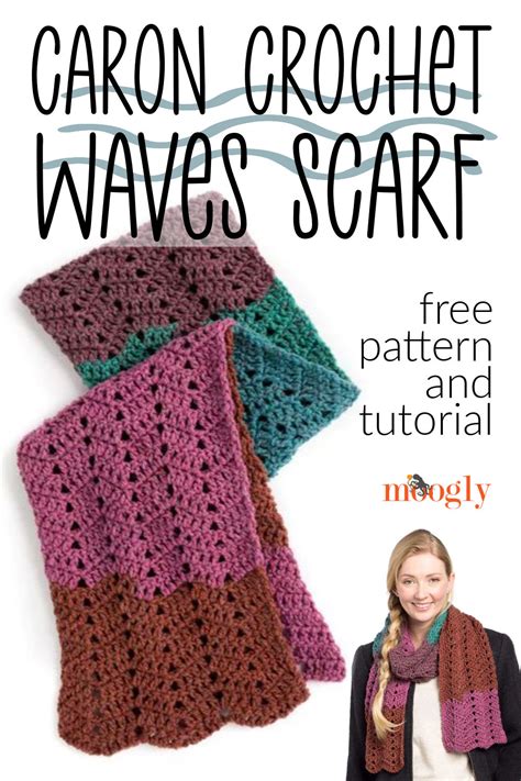 Caron Crochet Waves Scarf Free Pattern And Tutorial Moogly