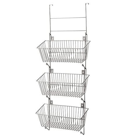 EZOWare 3 Tier Over The Door Rack Wall Mount Storage Organizer