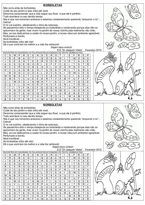 Texto A Lição Da Borboleta Com Interpretação E Gabarito Texto Exemplo