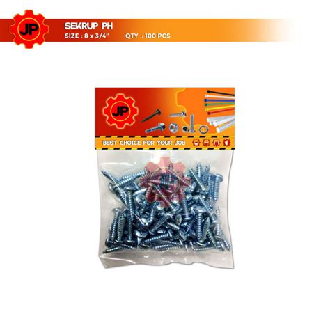 SEKRUP PH 8 X 3 4 SKRUP PH 8x3 4 BAUT TAPPING ISI 100 PCS Lazada