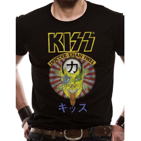 Kiss Band Hotter Than Hell Album Cover Officially Licensed Adult T